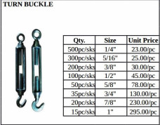 TURNBUCKLE FORSALE PHILIPPINES