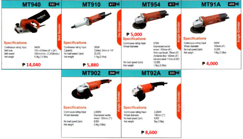 Maktec by Makita Grinders Philippines