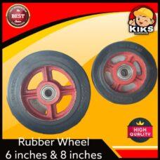 Pushcart Solid Rubber Wheel 6 inches and 8 inches Wheel Replacement of Trolley Cart