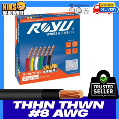 ROYU THHN/THWN AWG #8 8.0MM2 10METERS 20METERS 30METERS 40METERS 50METERS CASH ON DELIVERY